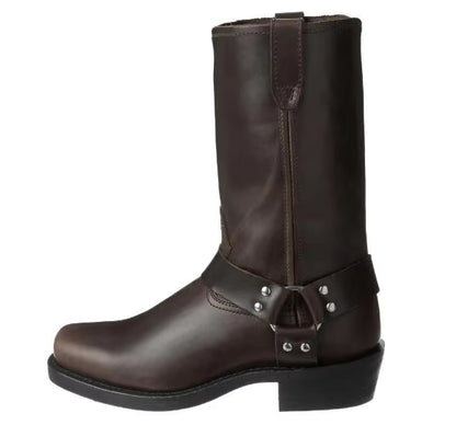Men's PU Leather Mid-Calf Square Toe Cowboy Boots - CB049