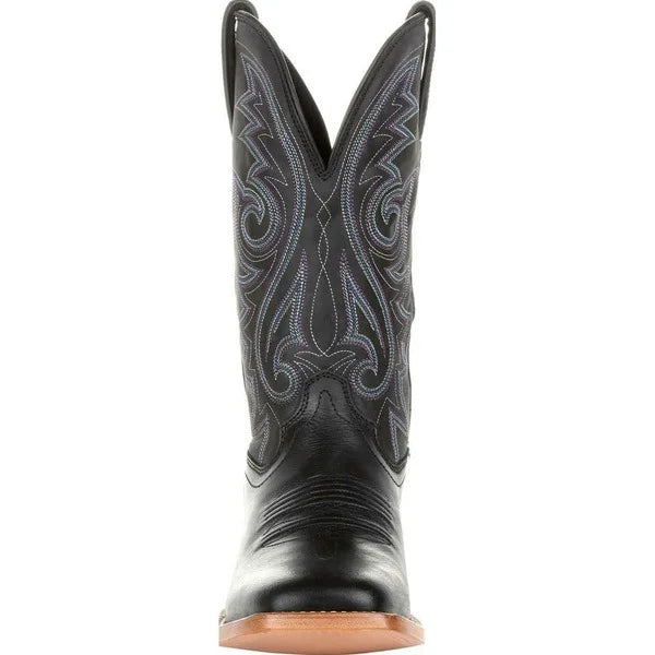 Men's Genuine Leather Mid-Calf Pointed Toe Mid Heel Cowboy Boots - CB001