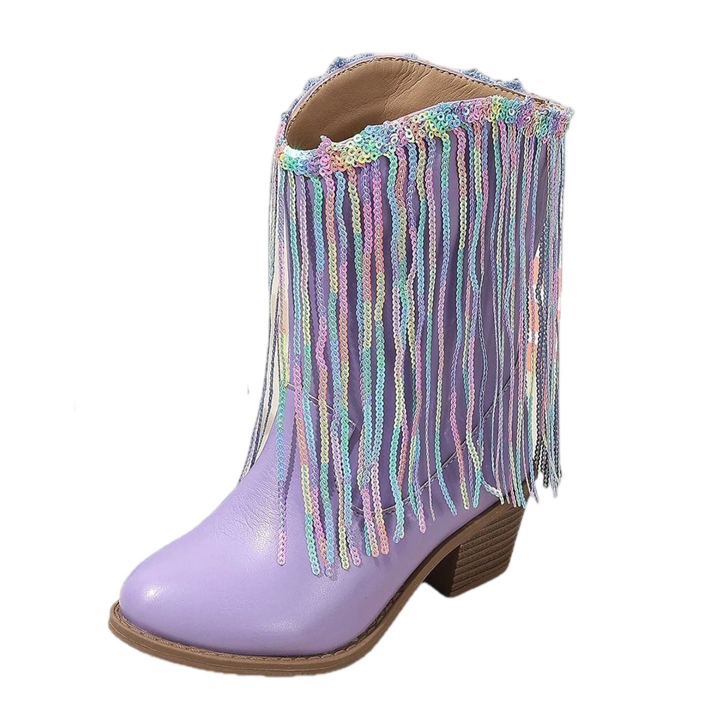 Girls' Fringe Mid-Calf Cowgirl Boots - CB083