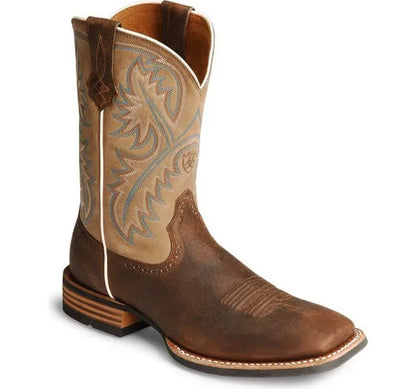 Unisex PU Leather Mid-Calf Western Cowboy Boots - CB016
