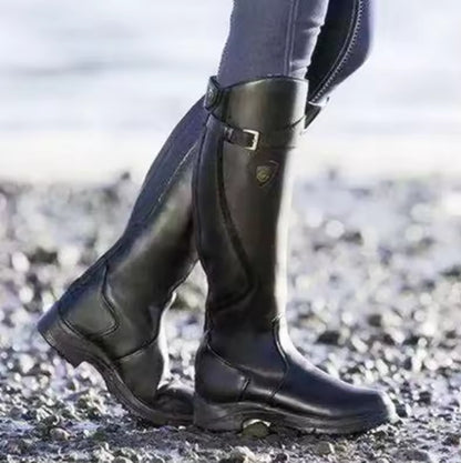 Women's Suede-Look Over-the-Knee Pointed Toe High Heel Cowgirl Boots - CB006