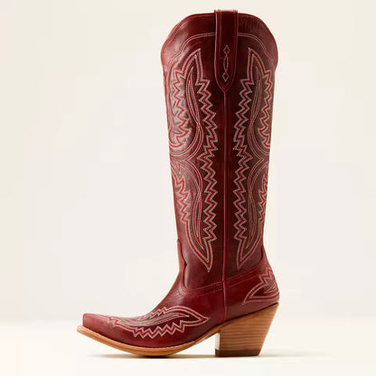 Women's Mid-Calf Pointed Toe High Heel Cowgirl Boots - CB039