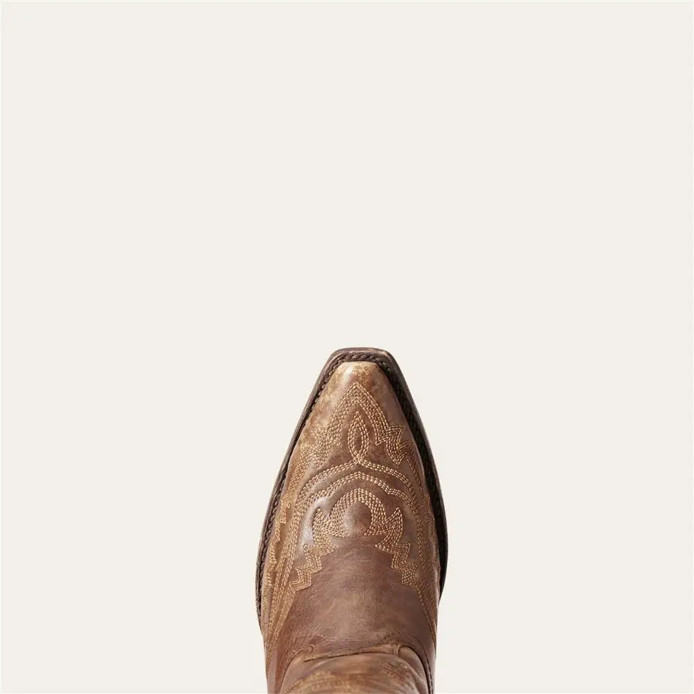 Women's Mid-Calf Pointed Toe High Heel Cowgirl Boots - CB039